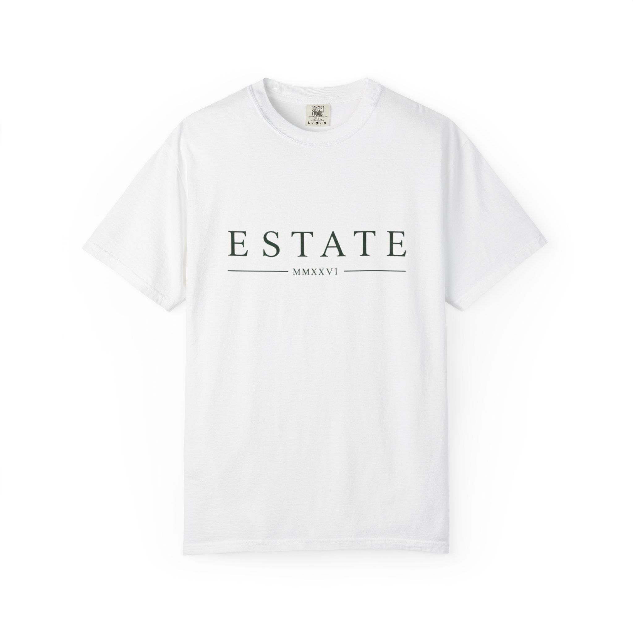Estate Minimalist T-Shirt — Classic Text Logo Tee