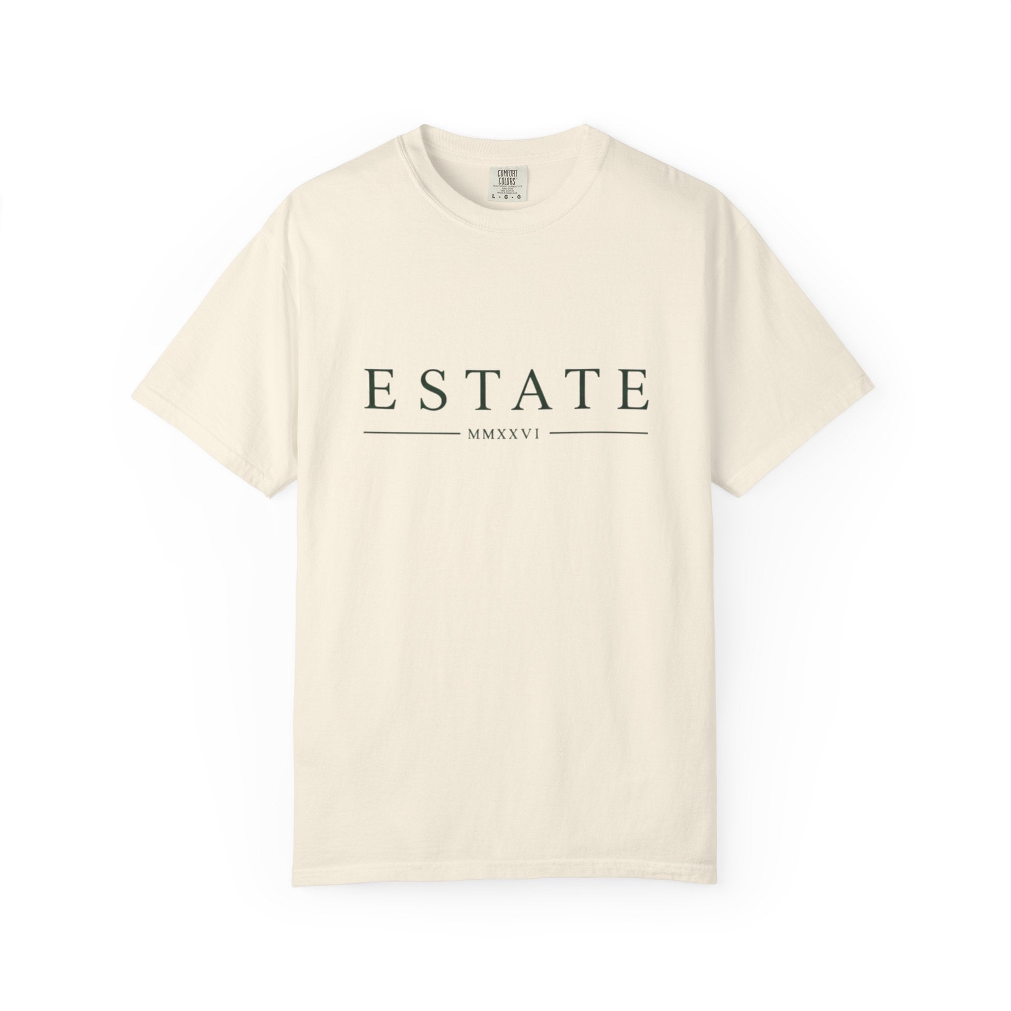 Estate Minimalist T-Shirt — Classic Text Logo Tee
