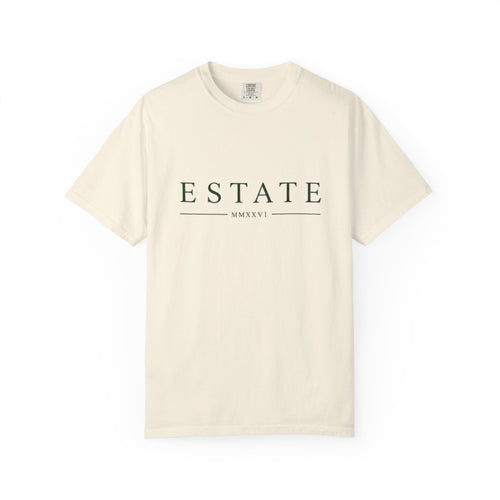 Estate Minimalist T-Shirt — Classic Text Logo Tee
